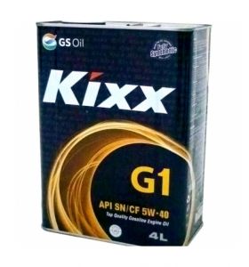 Синтетическое моторное масло KIXX G1 5W-40, 4 литра