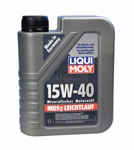 Минеральное моторное масло LIQUI MOLY Leichtlauf MoS2 15W-40, 1литр
