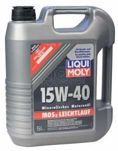 Минеральное моторное масло LIQUI MOLY Leichtlauf MoS2 15W-40, 5литра