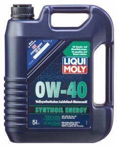 Синтетическое моторное масло LIQUI MOLY Synthoil Energy 0W-40, 5литров