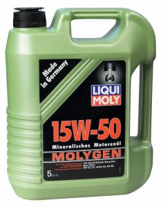 Минеральное моторное масло LIQUI MOLY Molygen 15W-50, 5 литров