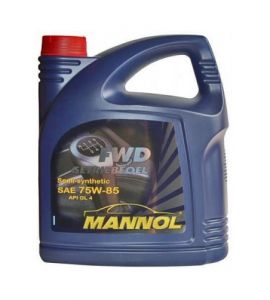 Полусинтетическое трансмиссионное масло MANNOL 75W-85 FWD GL-4, 4 литра.