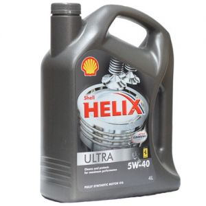 Полностью синтетическое моторное масло Shell Helix Ultra 5W-40 4литра
